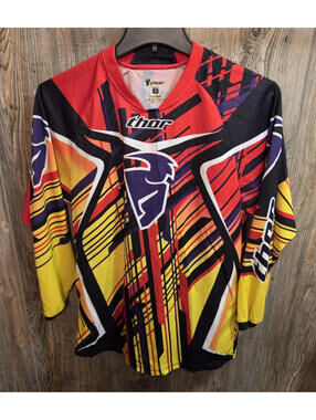 Thor "Phase" Jersey Shirt Women Size Med L/S Motocross Dirt Bike Pullover Cycle